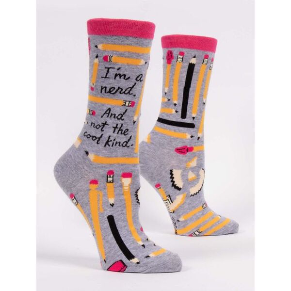 Blue Q I'm A Nerd. And Not The Cool Kind. Women's Crew Socks