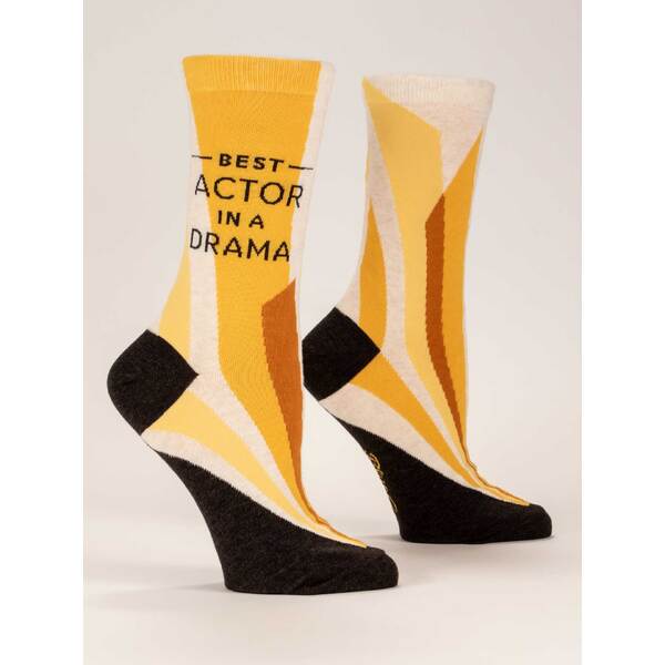 Blue Q Women's Crew Socks Best Actor In Drama