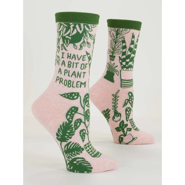 Blue Q Plant Problem Women's Crew Socks