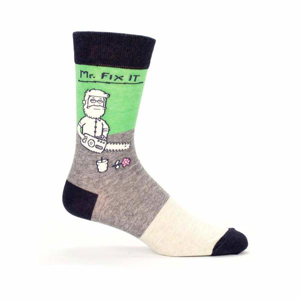 Blue Q Mr. Fix It Men's Crew Socks