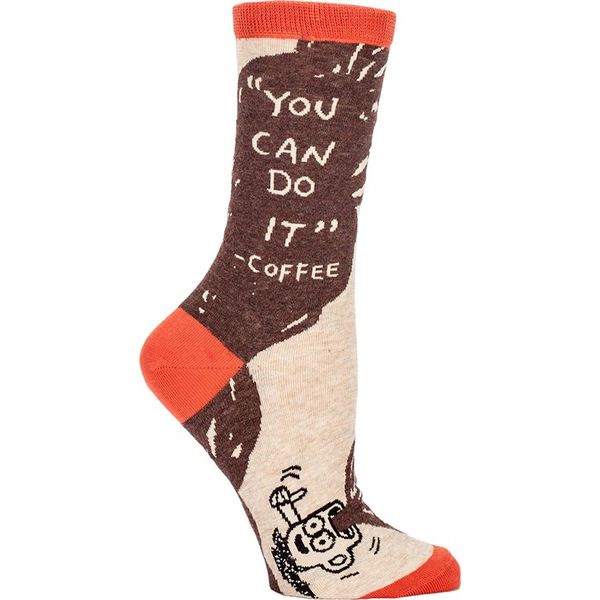 Blue Q You Can Do It - Coffee Men's Crew Socks