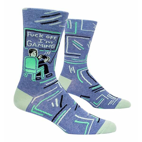 Blue Q F*ck Off, I'm Gaming Mens Crew Socks