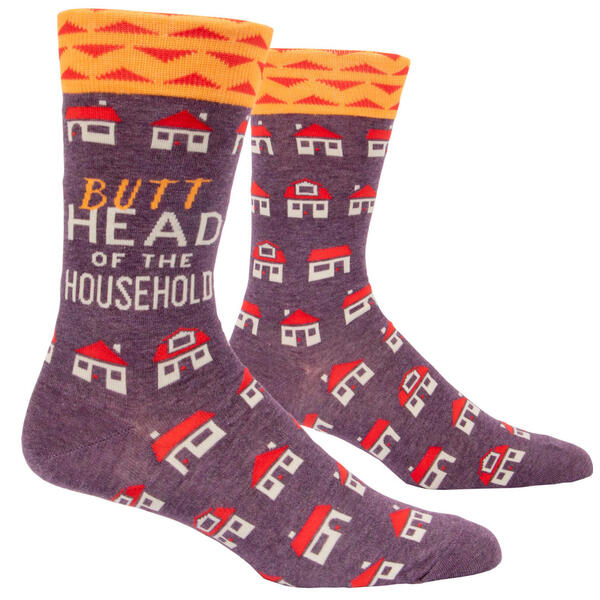 Blue Q Butt Head Men's Crew Socks