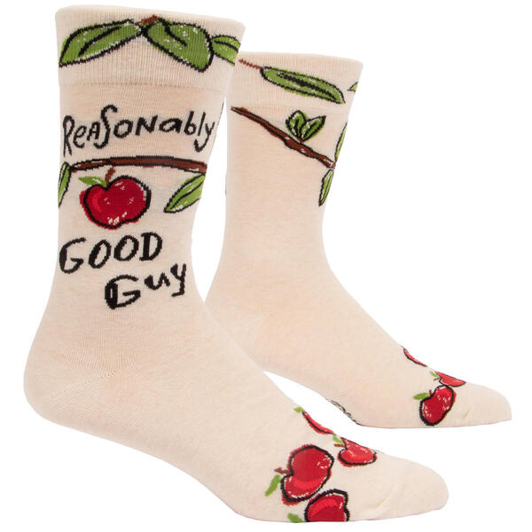 Blue Q Reasonably Good Guy Men's Crew Socks