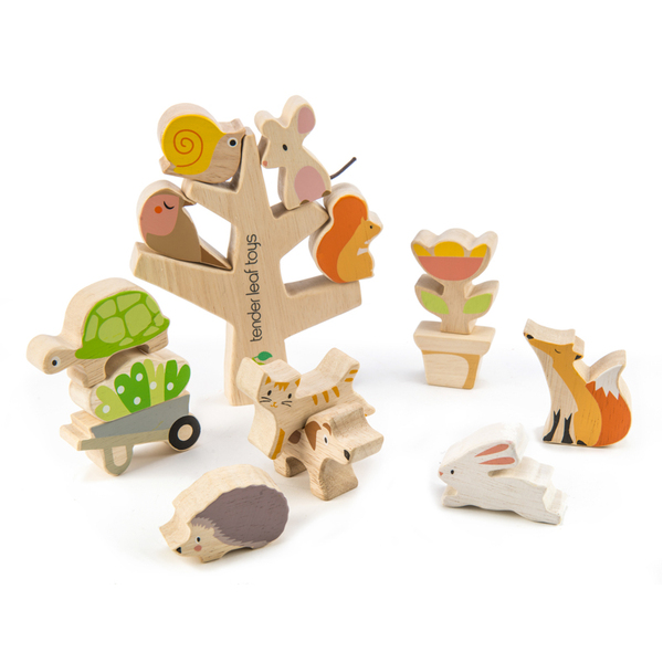 Tender Leaf Toys Stacking Garden Animal Friends