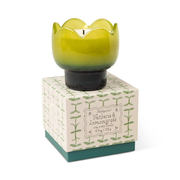 Paddywax Tulip Glass Candle- Verbena & Lemongrass Boxed
