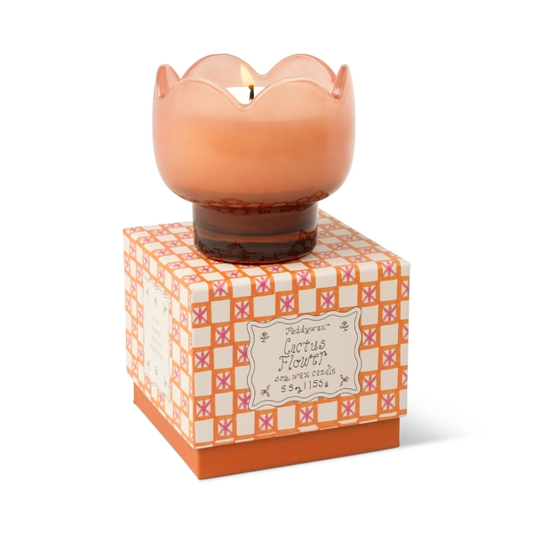 Paddywax Tulip Glass Candle- Cactus Flower Boxed