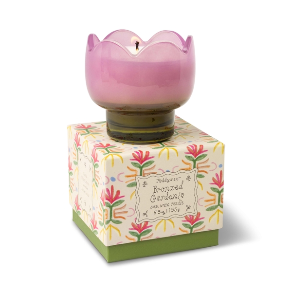 Paddywax Tulip Glass Candle- Bronzed Gardenia Boxed