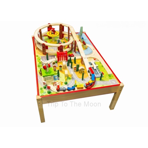 Town Train Set and Table 104pcs