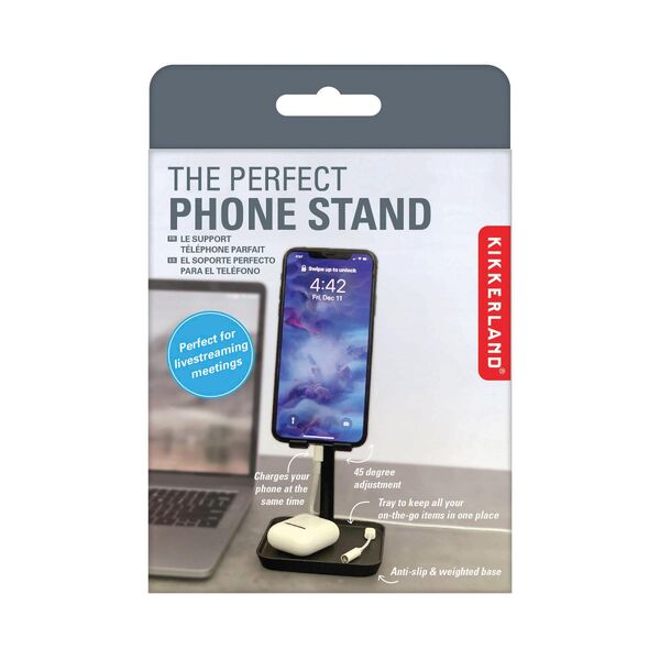 Kikkerland The Perfect Phone Stand Black