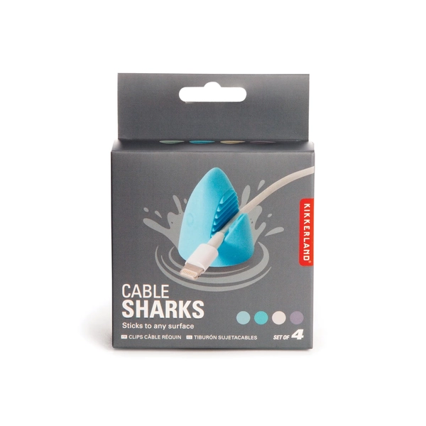 Kikkerland Cable Sharks ( Set of 4 ) 