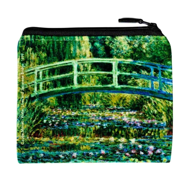Museum Collection Velour Coin Purse – Le Pont Japonais (Green)