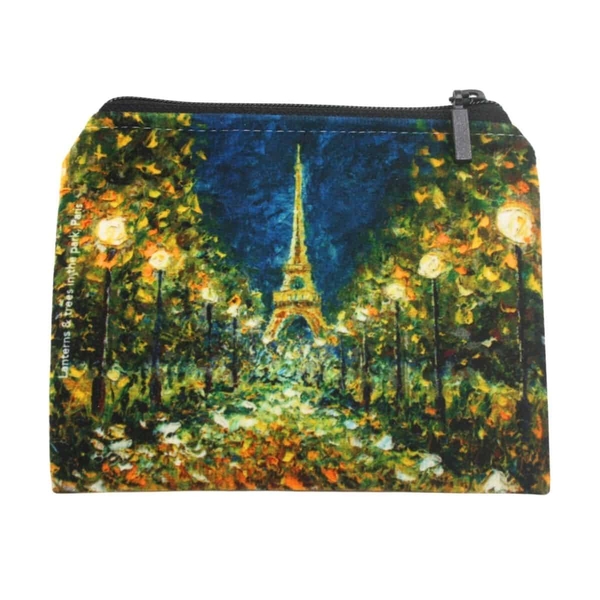 Velour Coin Purse – Lanterns & Trees in the Park