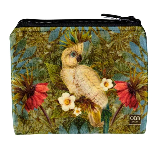 Velour Coin Purse – OIA – Parrot with Glasses