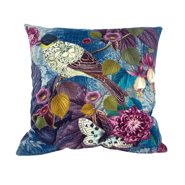 Velour Cushion Cover – OIA – Bird Lace