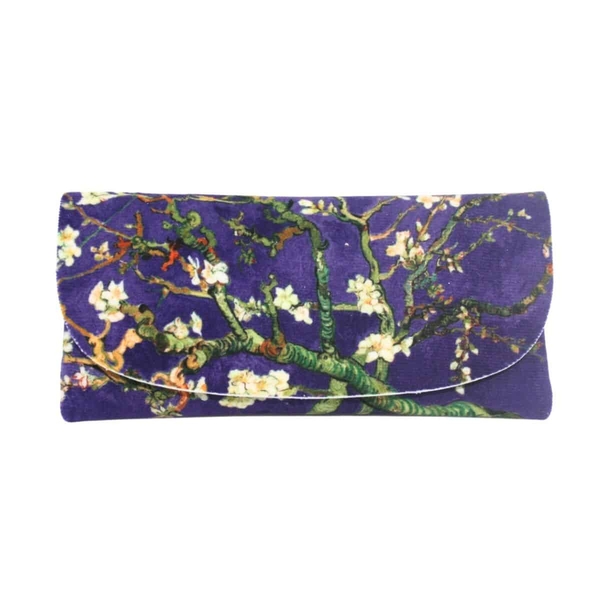 Museum Velour Glasses Case - Amandiers / Almond Blossom  (Blueberry)