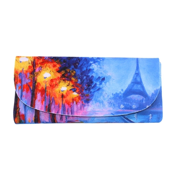 Velour Glasses Case – Eiffel Tower at Dusk, Paris