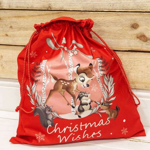 Disney Bambi Christmas Velour Gift Sack