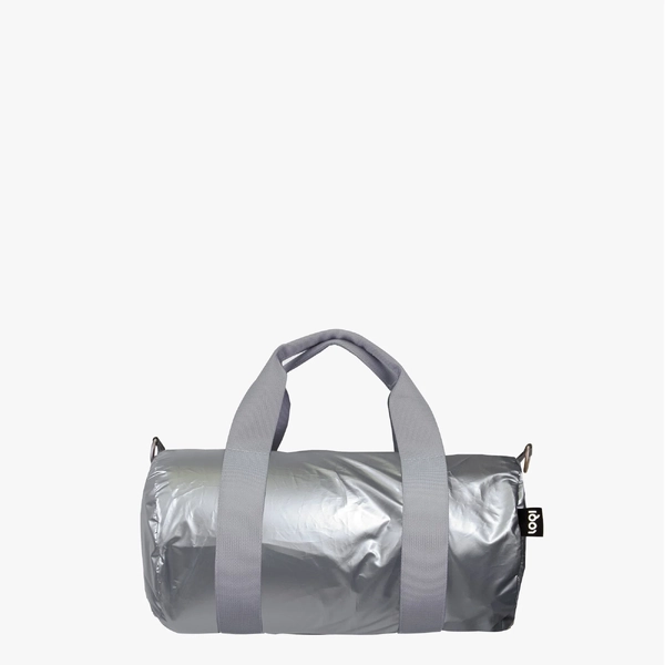 LOQI Metallic Medium Weekender Metallic Silver