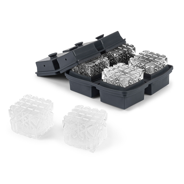 Peak Cocktail Ice Tray Crystal- Charcoal