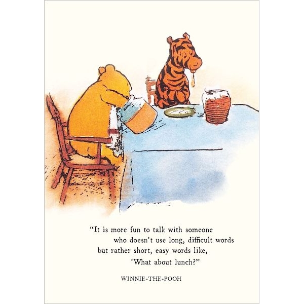 Winnie the Pooh Art Print - Easy Words