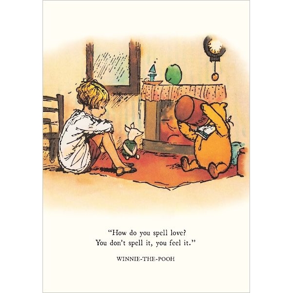 Winnie the Pooh Art Print -  Spell Love