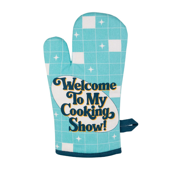 Blue Q Welcome to My Cooking Show Oven Mitt