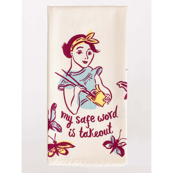 Blue Q Dish Towel My Safe Word is Takeout
