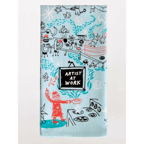 Blue Q Dish Towel Artist At Work