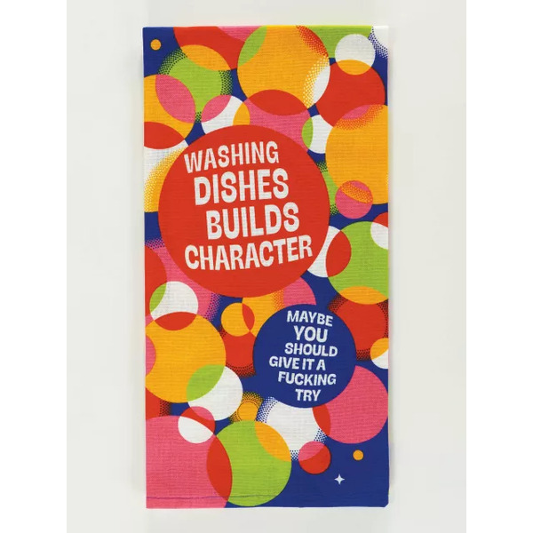 Blue Q Dish Towel Washing Dishes