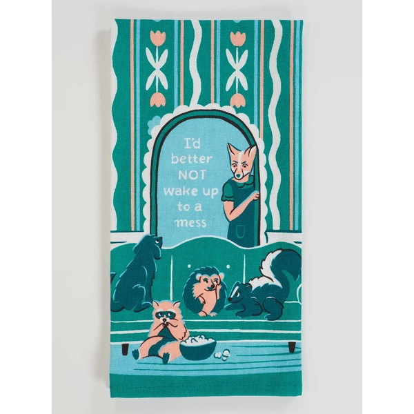 Blue Q Dish Towel Wake Up To A Mess