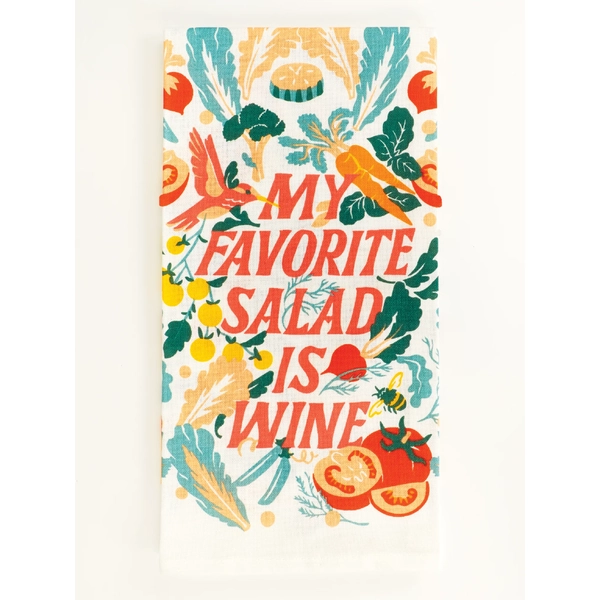 Blue Q Dish Towel- My Favourite Salad Is Wine