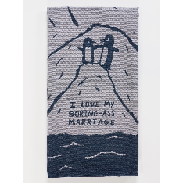Blue Q Dish Towel Boring-Ass Marriage