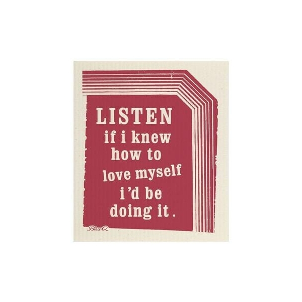 Blue Q Swedish Dishcloth - Love Myself