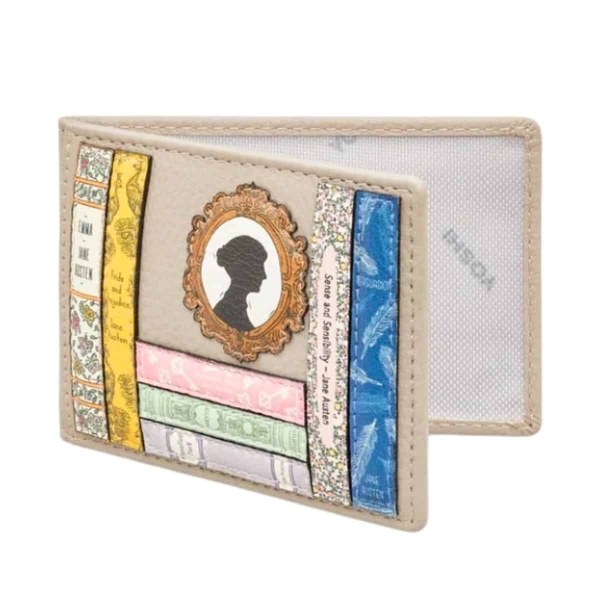Yoshi Jane Austen Bookworm Travel Pass Holder- Grey