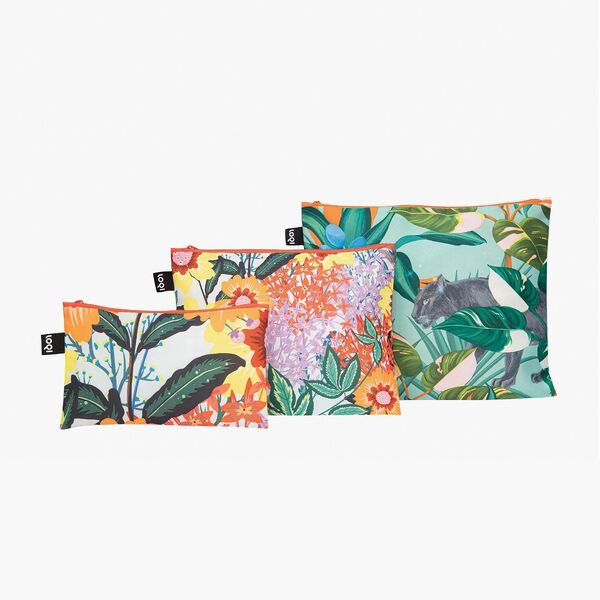 LOQI Pomme Chan Zip Pockets Set of 3